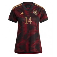 Tyskland Jamal Musiala #14 Fotballklær Bortedrakt Dame VM 2022 Kortermet